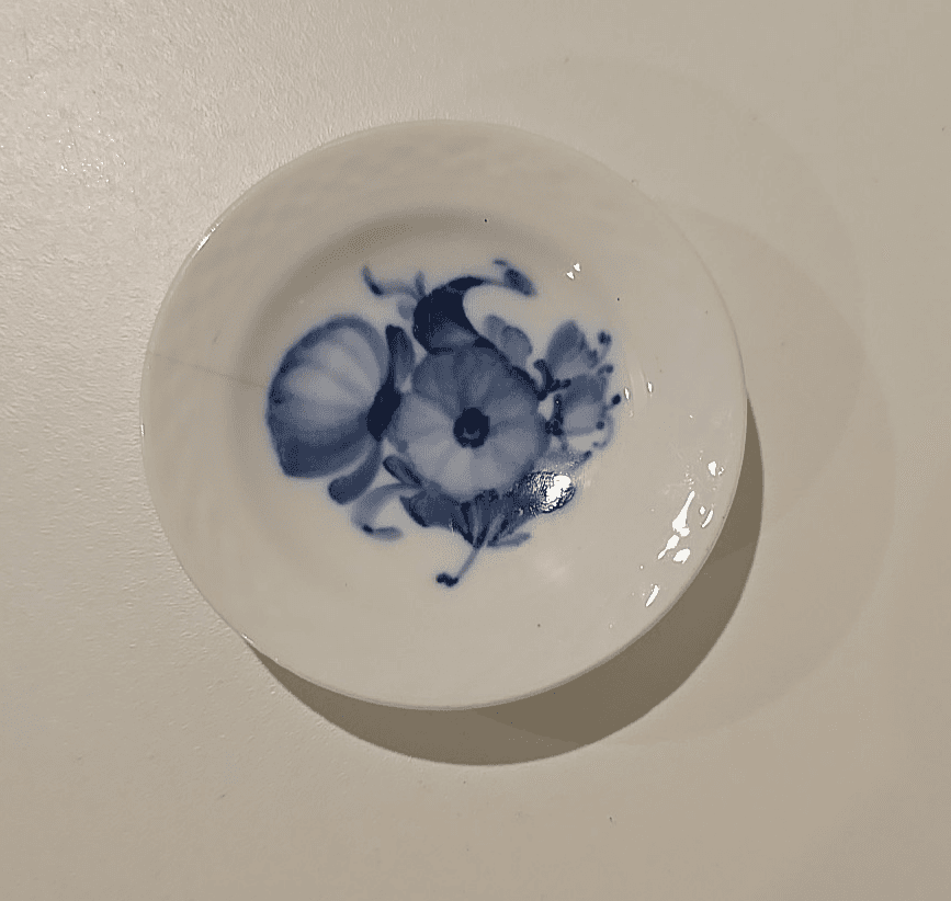 Royal Copenhagen Blue Flowers Braided Miniature Teacup Saucer Dish 3" (8167)