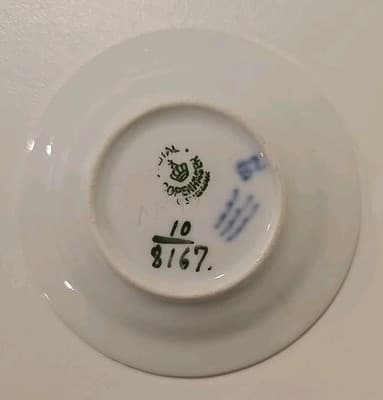Royal Copenhagen Blue Flowers Braided Miniature Teacup Saucer Dish 3" (8167) - Thumbnail 6