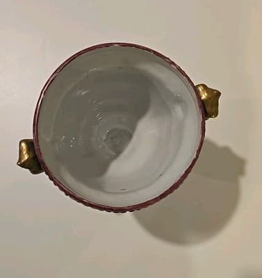 Oriental Accent Since 1880 Urn Vase w/ Lid Gold Blue Red 9.75" - Thumbnail 9