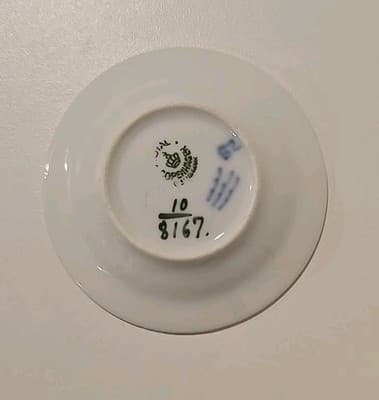 Royal Copenhagen Blue Flowers Braided Miniature Teacup Saucer Dish 3" (8167) - Thumbnail 4