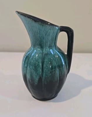 Vintage Canuck Pottery Stoneware Creamer Green Evangeline Ware 908
