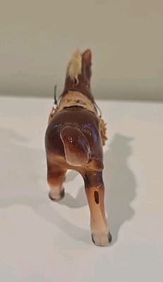VTG Ceramic Horse Pony On Chain Japan Circus Rodeo Figurines - Thumbnail 5