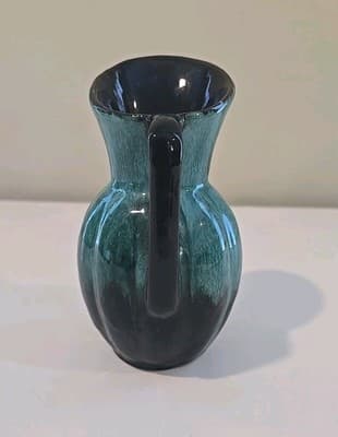 Vintage Canuck Pottery Stoneware Creamer Green Evangeline Ware 908 - Thumbnail 3