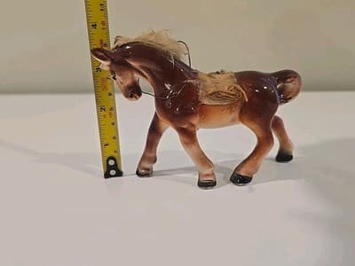 VTG Ceramic Horse Pony On Chain Japan Circus Rodeo Figurines - Thumbnail 9
