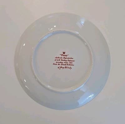 Vintage Georges Briard Peony 8" Plate Japanese Porcelain - Thumbnail 5