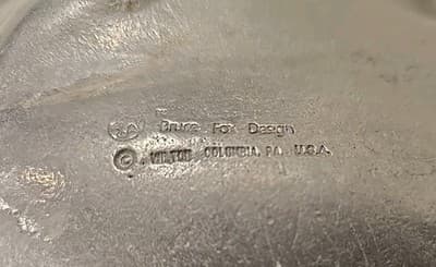 Vintage MCM Royal Hickman Bruce Fox Design Silver Leaf Serving Tray Aluminum - Thumbnail 7