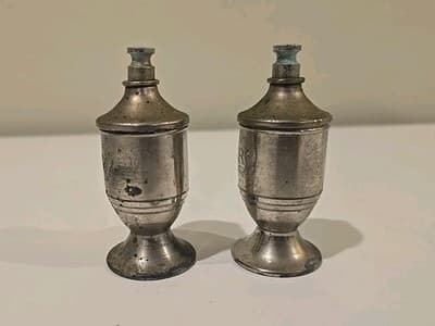 Antique Pasnik Shakeless Salt Cellars 1921 Norwich Conn Silver Pat Pend - Thumbnail 4