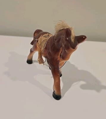VTG Ceramic Horse Pony On Chain Japan Circus Rodeo Figurines - Thumbnail 2