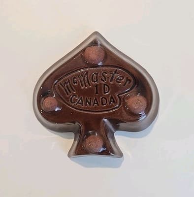 McMaster Red And Brown Spade Heart Trinket Dish Vintage - Thumbnail 2