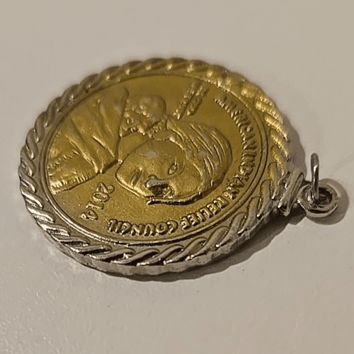 AMERICAN INDIAN RELIEF COUNCIL ~ 2014 SACAJAWEA COIN ~ 19" NECKLACE PENDANT - Thumbnail 4
