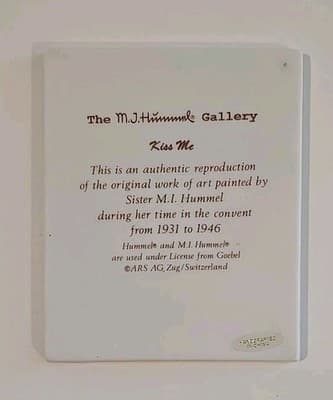 M.J. Hummel The Gallery “Kiss Me” Artwork - Thumbnail 2