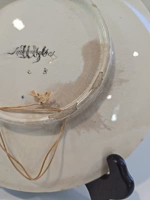 Antique French Faience Sarreguemines Plate w/ Music Notes - Richard Wagner - Thumbnail 4