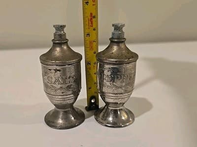 Antique Pasnik Shakeless Salt Cellars 1921 Norwich Conn Silver Pat Pend - Thumbnail 3