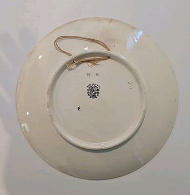 Antique French Faience Sarreguemines Plate w/ Music Notes - Richard Wagner 2H - Thumbnail 6