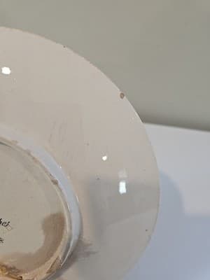 Antique French Faience Sarreguemines Plate w/ Music Notes - Richard Wagner - Thumbnail 5