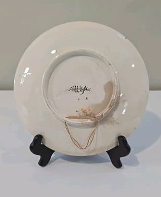 Antique French Faience Sarreguemines Plate w/ Music Notes - Richard Wagner - Thumbnail 2