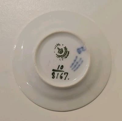 Royal Copenhagen Blue Flowers Braided Miniature Teacup Saucer Dish 3" (8167) - Thumbnail 7