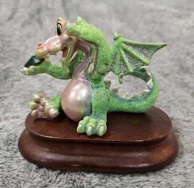 LUCKY Mood Dragon Franklin Mint Swarovski Crystal Tesori 002 Numbered Figurine - Thumbnail 4