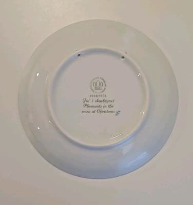 Vintage B&G Copenhagen Porcelain "Pheasants in the snow at Christmas" Plate - Thumbnail 3