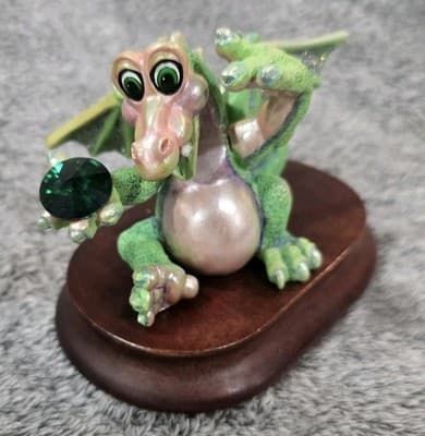 LUCKY Mood Dragon Franklin Mint Swarovski Crystal Tesori 002 Numbered Figurine - Thumbnail 2