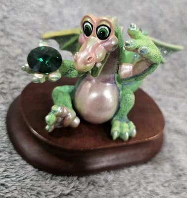 LUCKY Mood Dragon Franklin Mint Swarovski Crystal Tesori 002 Numbered Figurine - Thumbnail 9