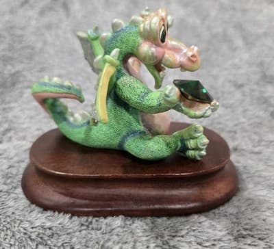 LUCKY Mood Dragon Franklin Mint Swarovski Crystal Tesori 002 Numbered Figurine - Thumbnail 7