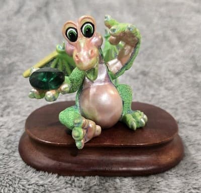 LUCKY Mood Dragon Franklin Mint Swarovski Crystal Tesori 002 Numbered Figurine - Thumbnail 8