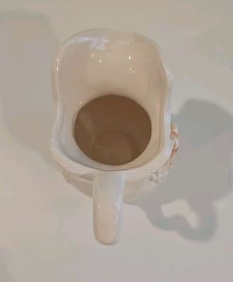 Vintage Porcelain Minature Cream Pitcher Grapes Glazed - Thumbnail 5