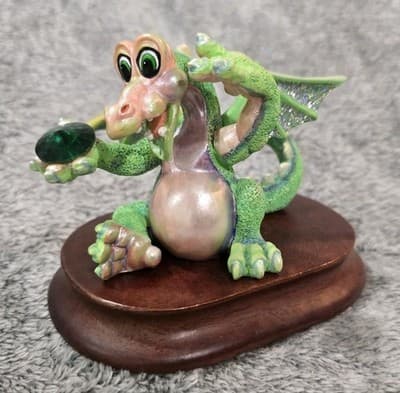 LUCKY Mood Dragon Franklin Mint Swarovski Crystal Tesori 002 Numbered Figurine