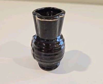 Vintage Miniature Made in Occupied Japan Brown Floral Vase Brown Glaze - Thumbnail 5