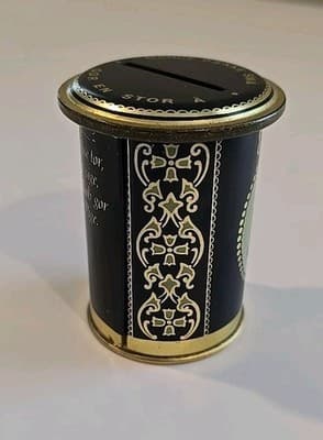 RARE Vintage Irma Girl Danish Sparebøsser Coin Bank Tin Canister - Thumbnail 5