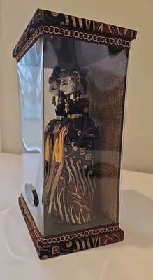 King Rama and Queen Shinta Puppet Dolls in Case with Indonesia Original Box - Thumbnail 4
