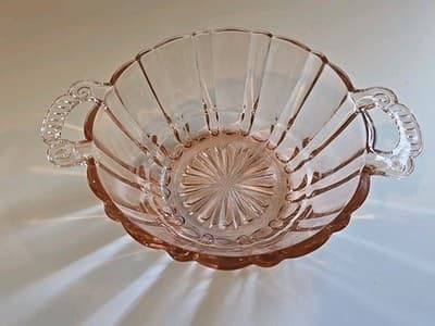 Anchor Hocking OLD CAFE PINK 6 1/2" OPEN HANDLE BOWL - Thumbnail 3
