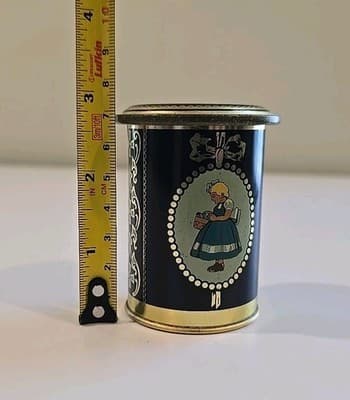 RARE Vintage Irma Girl Danish Sparebøsser Coin Bank Tin Canister - Thumbnail 7