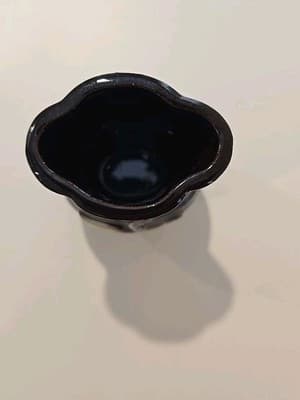 Vintage Miniature Made in Occupied Japan Brown Floral Vase Brown Glaze - Thumbnail 4