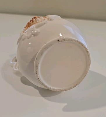 Vintage Porcelain Minature Cream Pitcher Grapes Glazed - Thumbnail 6