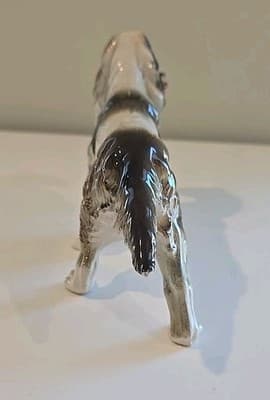 VTG English Hunting Springer Cocker Spaniel Dog Figurine Duck Porcelain Ceramic - Thumbnail 5