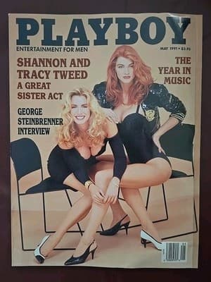 PLAYBOY: Entertainment For Men (May 1991) Magazine TWEED SISTERS & Steinbrenner!