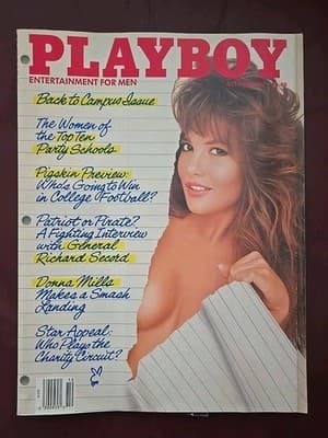 VINTAGE PLAYBOY MAGAZINE OCTOBER 1987 DONNA MILLS EXCELLENT