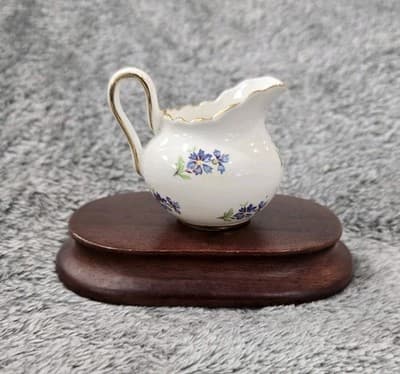 Grosvenor Bone China Jackson-Goslin England Mini Open Cream & Sugar Floral VTG - Thumbnail 9