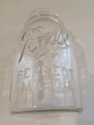 Vintage Ball Perfect Mason Jar Quart Vertical Lines #8 - Thumbnail 7