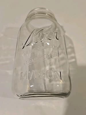 Vintage Kerr Self Sealing Mason Jar Quart Small Mouth Antique Rare US Patent Off - Thumbnail 3
