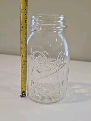 Vintage Ball Perfect Mason Jar Quart Vertical Lines #8 - Thumbnail 10