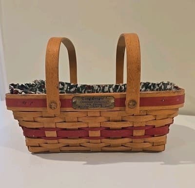 Longaberger 1996 Christmas Holiday Cheer Basket Fabric Liner & Protector - Thumbnail 2