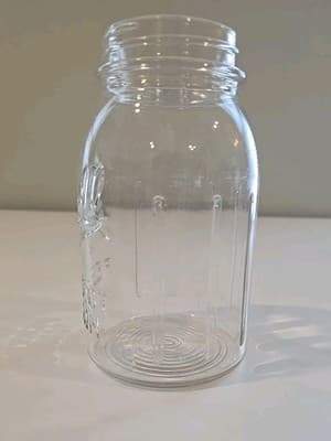 Vintage Ball Perfect Mason Jar Quart Vertical Lines #8 - Thumbnail 4