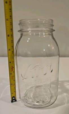 Vintage Kerr Self Sealing Mason Jar Quart Small Mouth Antique Rare US Patent Off - Thumbnail 11