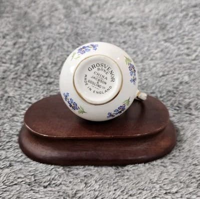 Grosvenor Bone China Jackson-Goslin England Mini Open Cream & Sugar Floral VTG - Thumbnail 11