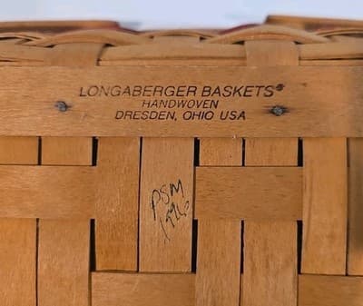 Longaberger 1996 Christmas Holiday Cheer Basket Fabric Liner & Protector - Thumbnail 7