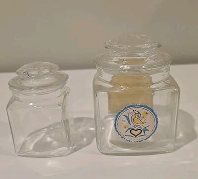Vintage Pennsylvania Dutch Co Good Luck Hex Candies Jar 6oz & Mini Jar - Thumbnail 3
