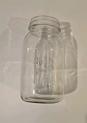 Vintage Kerr Self Sealing Mason Jar Quart Small Mouth Antique Rare US Patent Off - Thumbnail 6